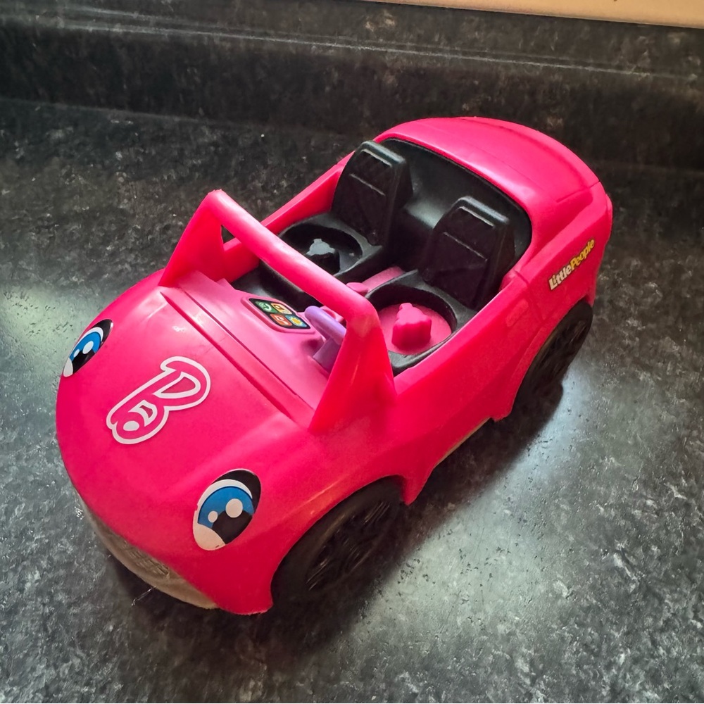 BARBIE x Little People Pink Interactive Convertible Car With Sounds Tested